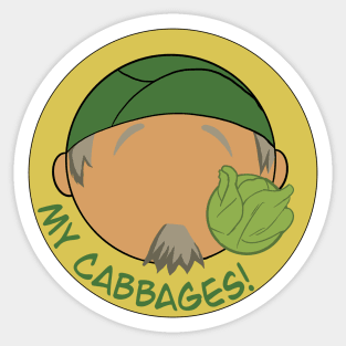 My Cabbages! Atlab cabbage guy Sticker